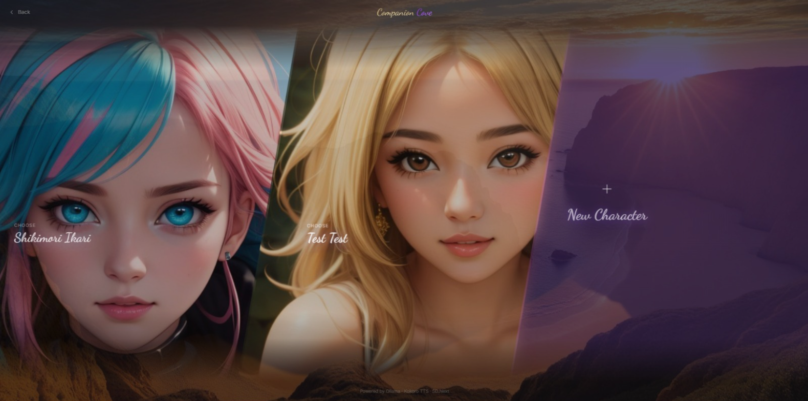 Character Selection screen